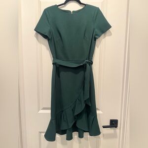 Calvin Klein Forest Green High Low Dress